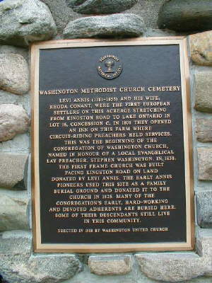 Image: Washington Cemetery Plaque