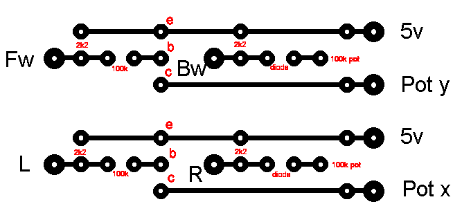 Circuit board layout for joystick adapter